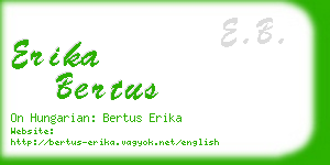 erika bertus business card